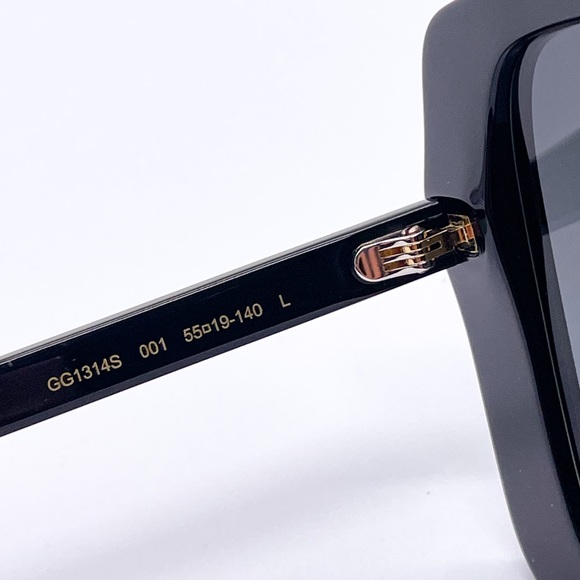 NEW GUCCI GG1314S 001 WOMEN’S BLACK SQUARE FRAME SUNGLASSES GUCCI - Picture 12 of 14